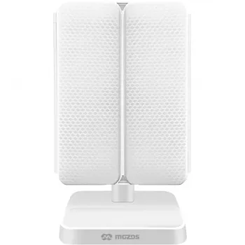 MOZOS ML10X LED Makeup Mirror with 10x Magnification, 3 Color Modes, Stepless Dimming, 360° Swivel, USB-C Rechargeable, White
