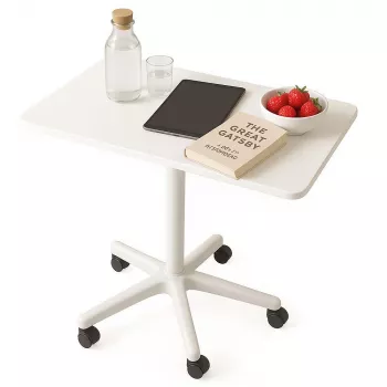 MOZOS SPM4-WH Mobile Laptop Desk with Height Adjustment, White