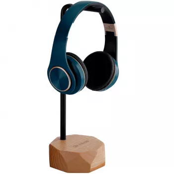 MOZOS HS-PRO-LIGHT Wooden Headphone Stand, Ash Wood and Iron, 35 cm, Light Brown