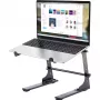 MOZOS LS7 Metal Laptop DJ Mixer Stand - Adjustable Height and Angle, Foldable, Black