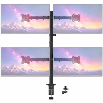 MOZOS MS04 VESA Desk Mount for 4 Monitors 17-32 inch Black