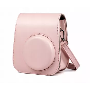 LOVEINSTANT 2-in-1 Set: Protective Case and Photo Album for Fuji Instax Mini 11 - Pink