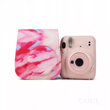 LOVEINSTANT Case Cover Pouch for Fujifilm Instax Mini 11 - Brush Strokes Pattern
