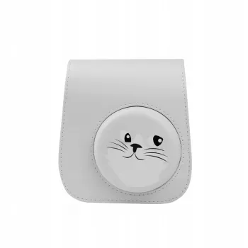 LOVEINSTANT Protective Camera Case for Fujifilm Instax Mini 11 - Cute Cat Design, Grey