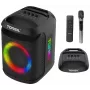 Tonsil Party Dance 800 Portable Bluetooth Party Speaker with Karaoke, Disco LED, 80W RMS, 2x8 inch Woofers, Black