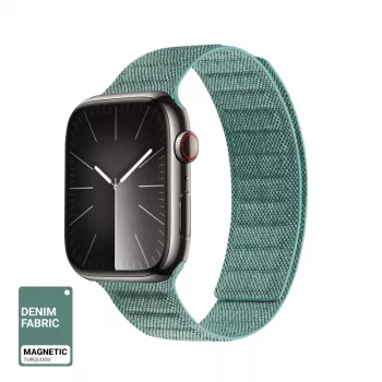 Crong Melange Magnetic Strap for Apple Watch 44/45/46/49 mm (Turquoise Melange)