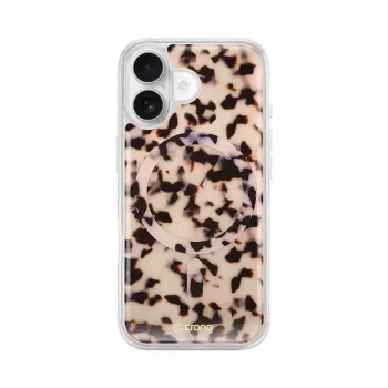 Crong Deluxe MAG Cover - Back Cover for Apple iPhone 17, MagSafe, Blonde Tortoise