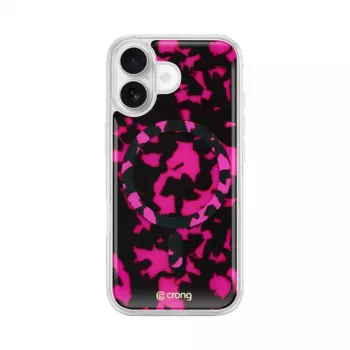 Crong Deluxe MAG Cover - Back Cover for Apple iPhone 17, MagSafe, Pink Tortoise