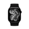 Crong Wave Band Braided Strap for Apple Watch 38/40/41/42 mm (Black)