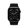 Crong Wave Band Braided Nylon Watch Strap for Apple Watch 44/45/46/49 mm (Black)