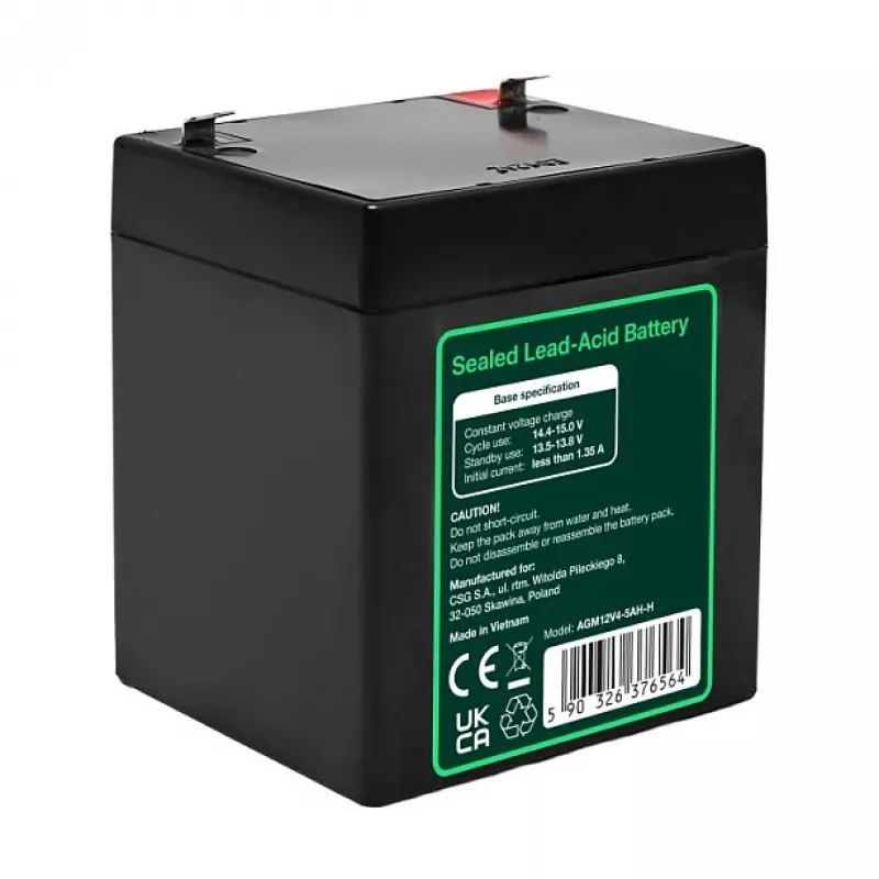 Greencell AGM VRLA 12V 4.5Ah Maintenance-Free Battery for Cash Registers, Toys, Cameras (90x70x106mm)
