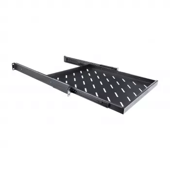 RACKTEL RL-P800W 1U 19-inch Sliding Shelf for 800mm Deep Rack, 50 kg Capacity, Black