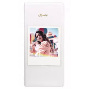 LOVEINSTANT Photo Album for 64 Photos Compatible with Fuji Instax Wide, Square, Polaroid 600, SX-70, Now, i-Type - White