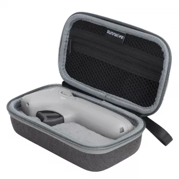 SUNNYLIFE Protective Case for DJI Motion Controller - Semi-Hard PU Leather EVA Carrying Bag (Black)