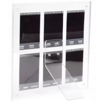 LOVEINSTANT Standing Photo Frame for 6 Photos Compatible with Fujifilm Instax Mini / Xiaomi / Polaroid / Canon / HP / Kodak - Zink / Transparent