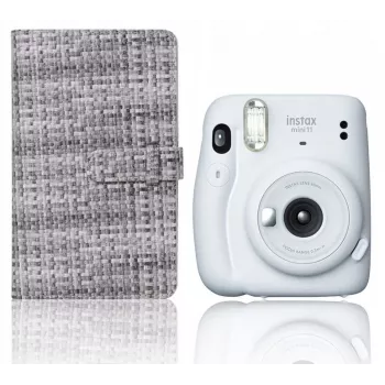 LOVEINSTANT Photo Album for Fuji Instax Mini 96 Photos - Black PU Leather Cover, 48 Pages, Holds 2 Photos per Page - Compatible with Instax Mini 40, 12, 11, 10, 9, 8, Evo, Liplay, Link
