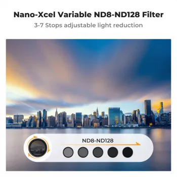 KF X-Fader Variable ND Filter 43mm ND8-ND128 Gray