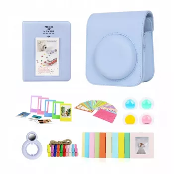 LOVEINSTANT 8-in-1 Accessory Kit for Fujifilm Instax Mini 12 - Blue