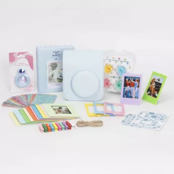 LOVEINSTANT 8-in-1 Accessory Kit for Fujifilm Instax Mini 12 - Blue