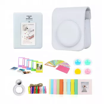 LOVEINSTANT 8-in-1 Accessory Kit for Fujifilm Instax Mini 12 - White