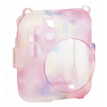 LOVEINSTANT Protective Case for Fujifilm Instax Mini 12 with Photo Pocket, Dark Multicolored