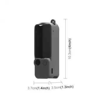 PULUZ Protective Silicone Case with Lens Cap and Screen Cap for DJI Osmo Pocket 3, Black (PU894B)