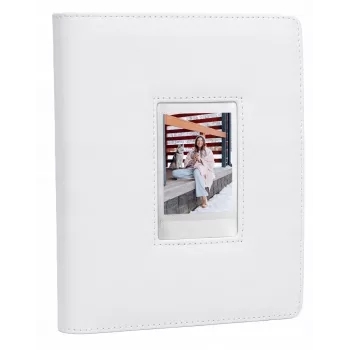 LOVEINSTANT Photo Album for 288 Photos, Compatible with Fuji Instax Mini, Polaroid 300, Zink, Canon Ivy, HP Sprocket, Kodak Smile, White Cover with Display Window