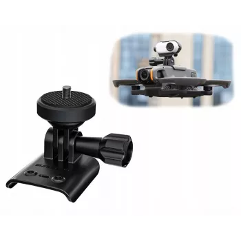 SUNNYLIFE Camera Mounting Bracket for DJI Avata 2, GoPro & 1/4 inch Thread, Black/Grey