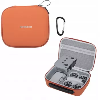 SUNNYLIFE Hard Shell Drone Carrying Case for DJI Neo, Mavic Mini, Mini 2, Mini SE - Orange (NE-B862)