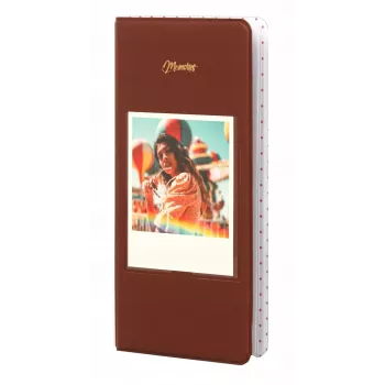 LOVEINSTANT Photo Album 64 Photos for Fuji Instax Wide, Square, Polaroid 600, SX-70, Now / Brown