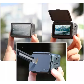 SUNNYLIFE Frame Mount + Lens Cover for DJI Osmo Action 5 Pro / 4 / 3 - Black