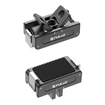 PULUZ 1/4 inch to GoPro Mount Adapter for DJI Osmo Action 5 Pro / 4 / 3 - Black