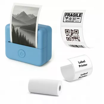 LOVEINSTANT X6 Bluetooth Thermal Printer for Photos, Stickers, Notes, Labels, AI App, Blue