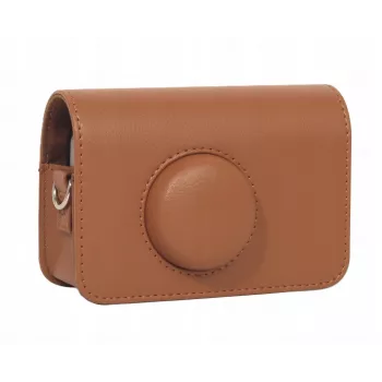 LOVEINSTANT Camera Protective Case for Kodak Ektar H35 / H35N / Ultra F9, PU Leather, Brown, with Detachable Shoulder Strap