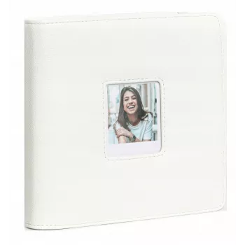 LOVEINSTANT Photo Album for Polaroid Go – 36 Sheets, 288 Photos, White PU Leather