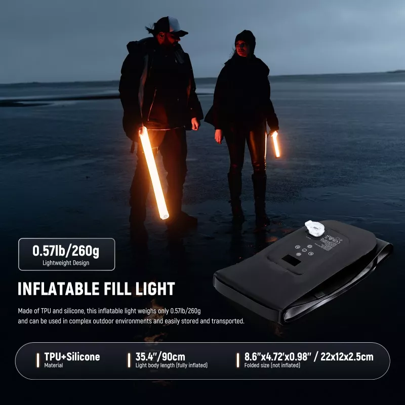 NEEWER GC21B Inflatable LED Tube Light Bi-Color 21W 2500mAh