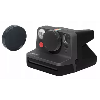 LOVEINSTANT Protective Lens Cap Aluminum for Polaroid Now Now+ Black
