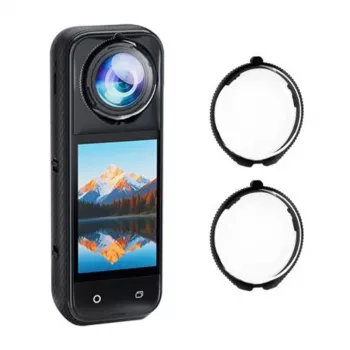 PULUZ 2-Pack Tempered Glass Lens Protector for Insta360 X5 / Pu749t