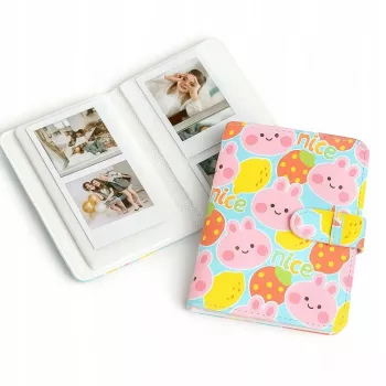 LOVEINSTANT Photo Album 64 Photos for Fujifilm Instax Mini 99 41 12 40 11 Evo Liplay Link / Pink Bear - Nice