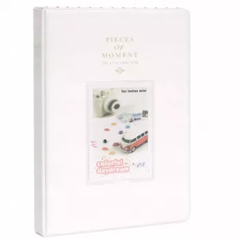 LOVEINSTANT Photo Album 128 Prints for Fujifilm Instax Mini 99 12 40 11 41 Evo LiPlay Link / White