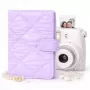 LOVEINSTANT Photo Album for 108 Photos Compatible with Fujifilm Instax Mini 12 40 11 9 8 7 Evo LiPlay Link, Purple Quilted