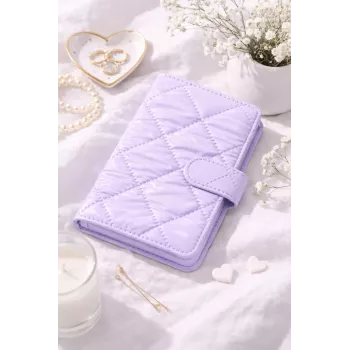 LOVEINSTANT Photo Album for 108 Photos Compatible with Fujifilm Instax Mini 12 40 11 9 8 7 Evo LiPlay Link, Purple Quilted