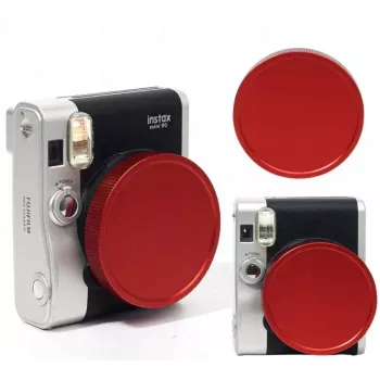 LOVEINSTANT Protective Lens Cap Cover for Fujifilm Instax Mini 90 - Red