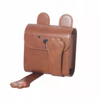 LOVEINSTANT Photo Album for Fujifilm Instax Square and Mini - Brown Bear Design, 64 Photos