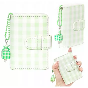 LOVEINSTANT Checkered Green Pocket Photo Album for 28 Instax Mini & Zink Prints