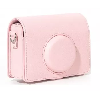 LOVEINSTANT 4-in-1 Kit Case Photo Album LCD Screen Protector Lens Cap for Fujifilm Instax Mini Evo - Pink