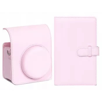 LOVEINSTANT Camera Case and Photo Album Kit for Fujifilm Instax Mini 13 - Pink