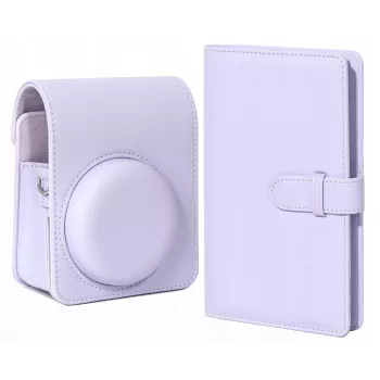 LOVEINSTANT Camera Case and Photo Album Kit for Fujifilm Instax Mini 13 - Purple