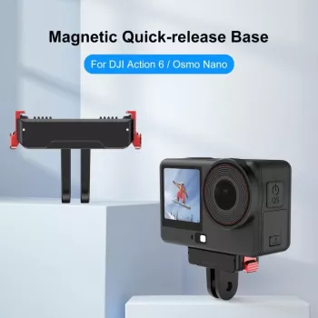PULUZ Magnetic Quick Release Mount Adapter for DJI Osmo Action 6 / Nano / GoPro Mount PU1070B