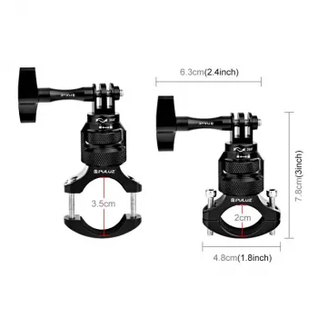 PULUZ PU796B 360° Handlebar Mount for Motorcycle/Bicycle for GoPro SJCAM Xiaomi DJI